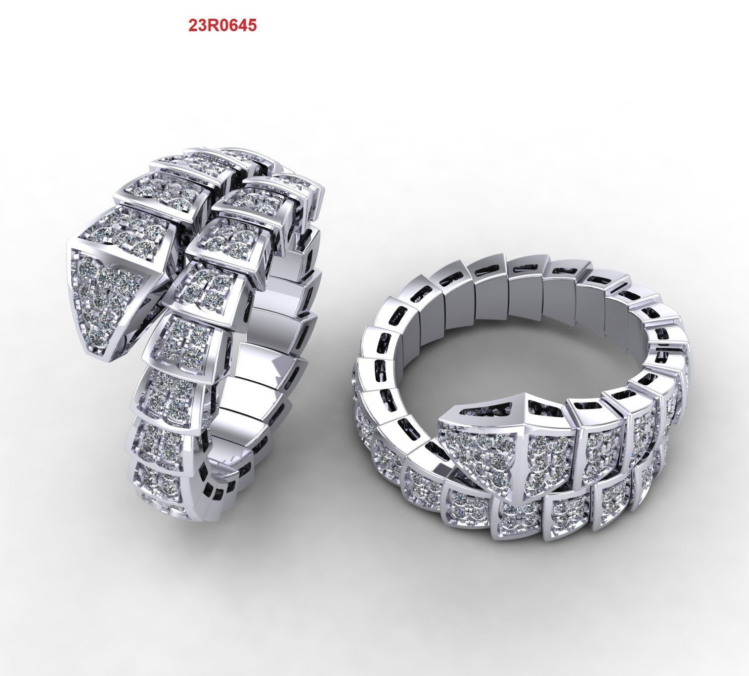 BVL snake ring ver2 3D print model_1