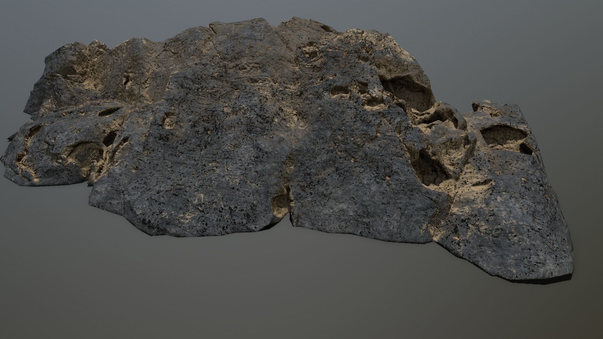 sea rocks Low-poly 3D model_5
