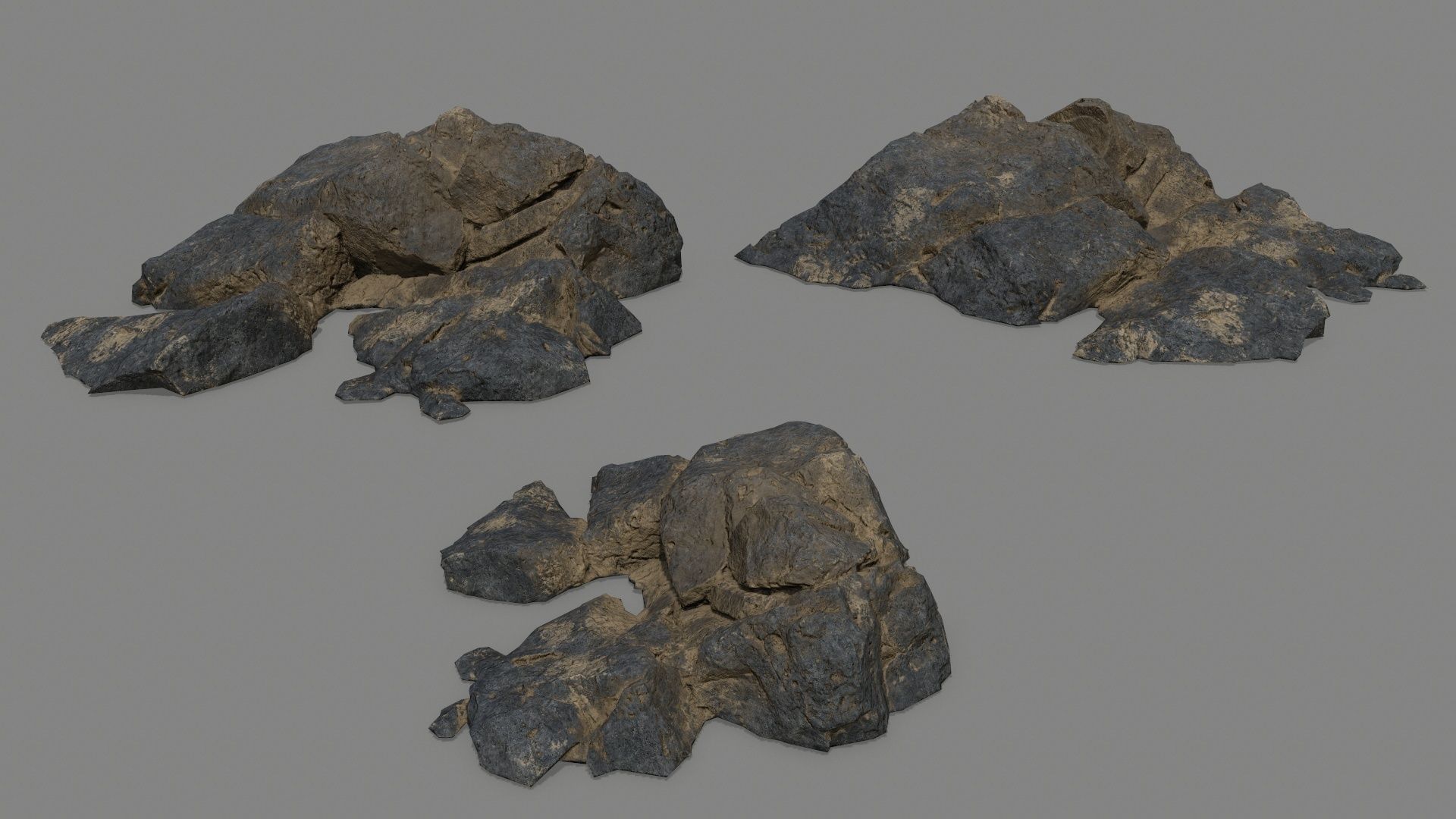 sea rocks Low-poly 3D model_13