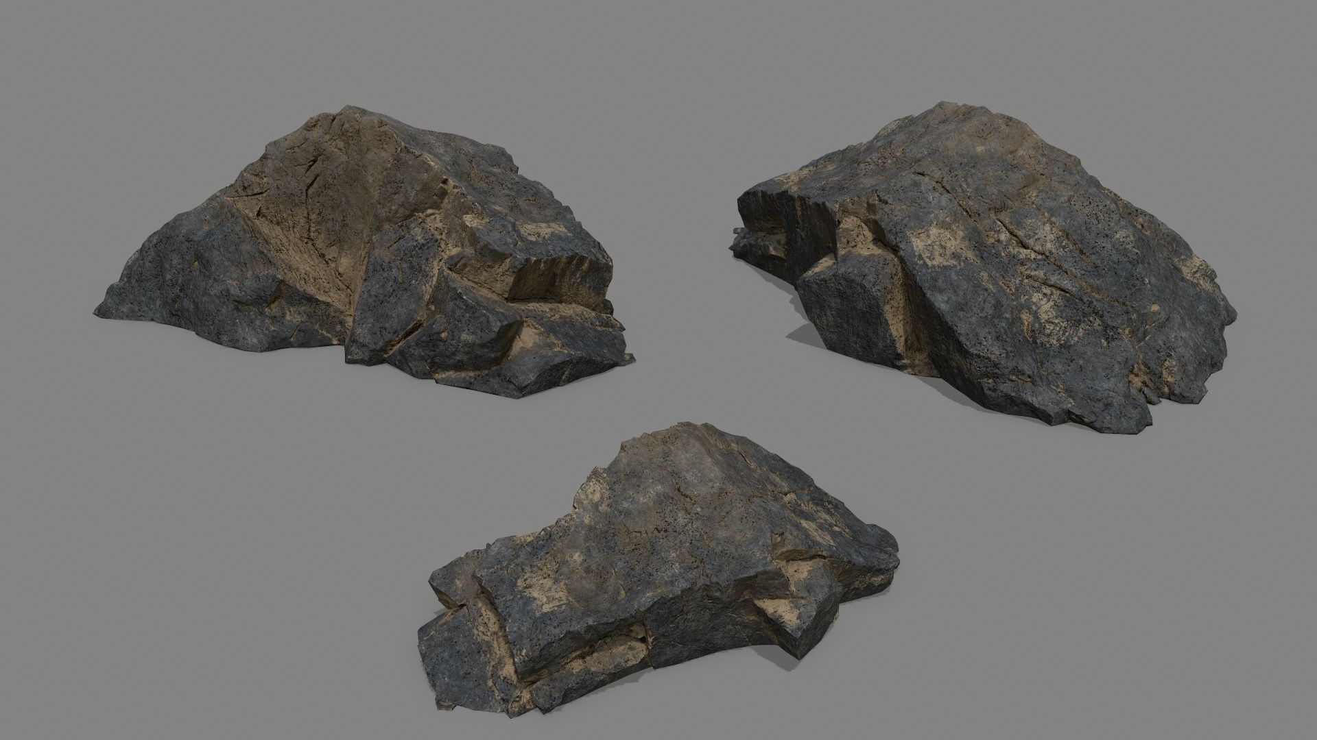 sea rocks Low-poly 3D model_15