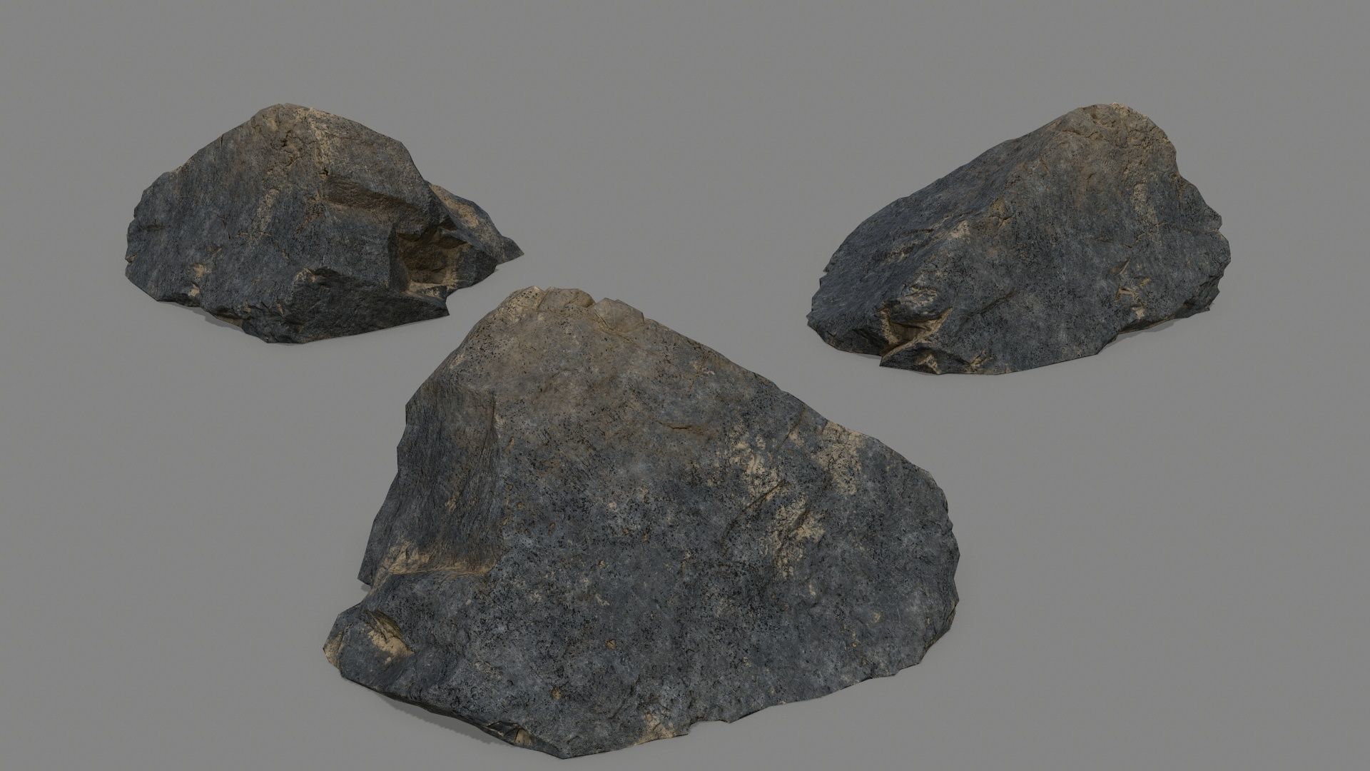 sea rocks Low-poly 3D model_16
