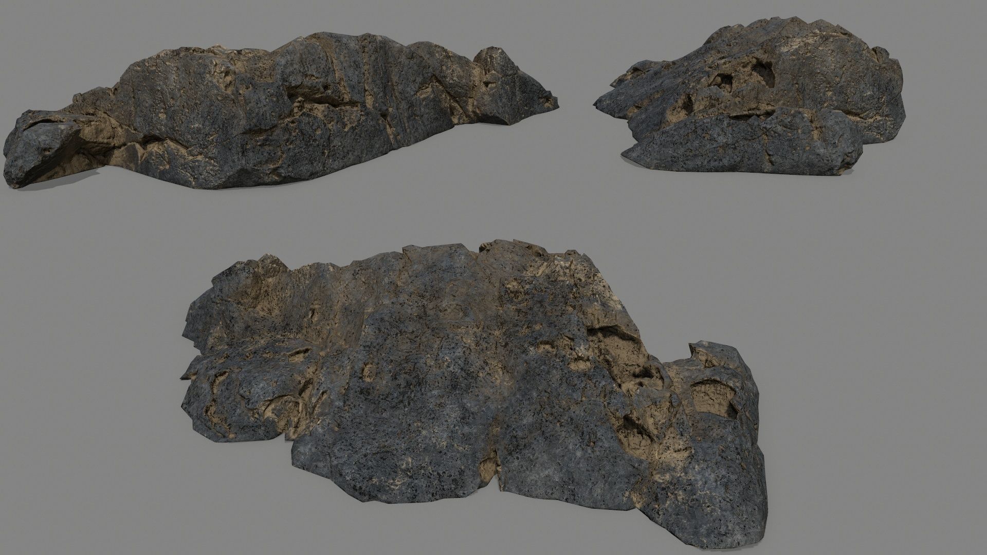 sea rocks Low-poly 3D model_12