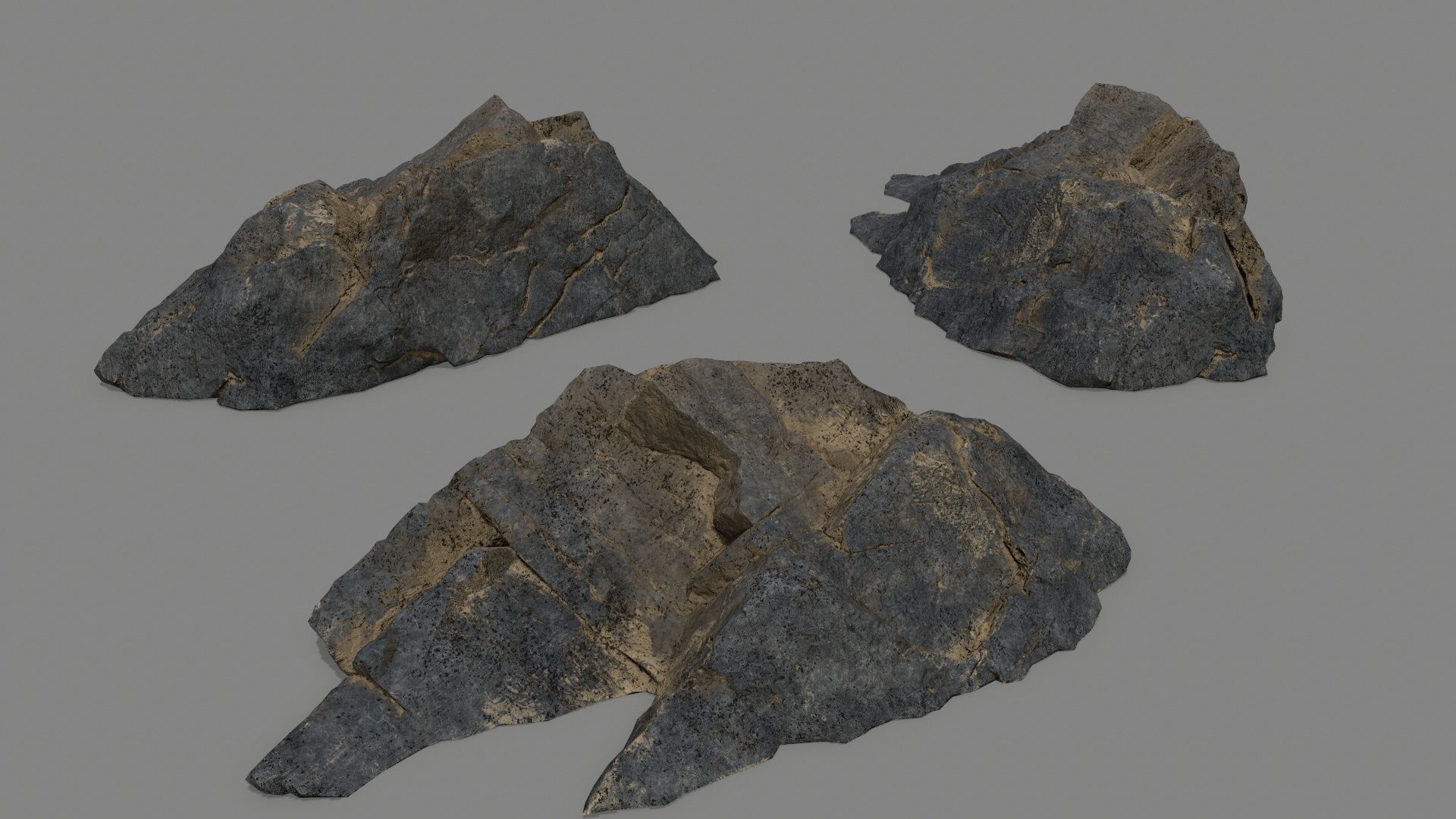 sea rocks Low-poly 3D model_14