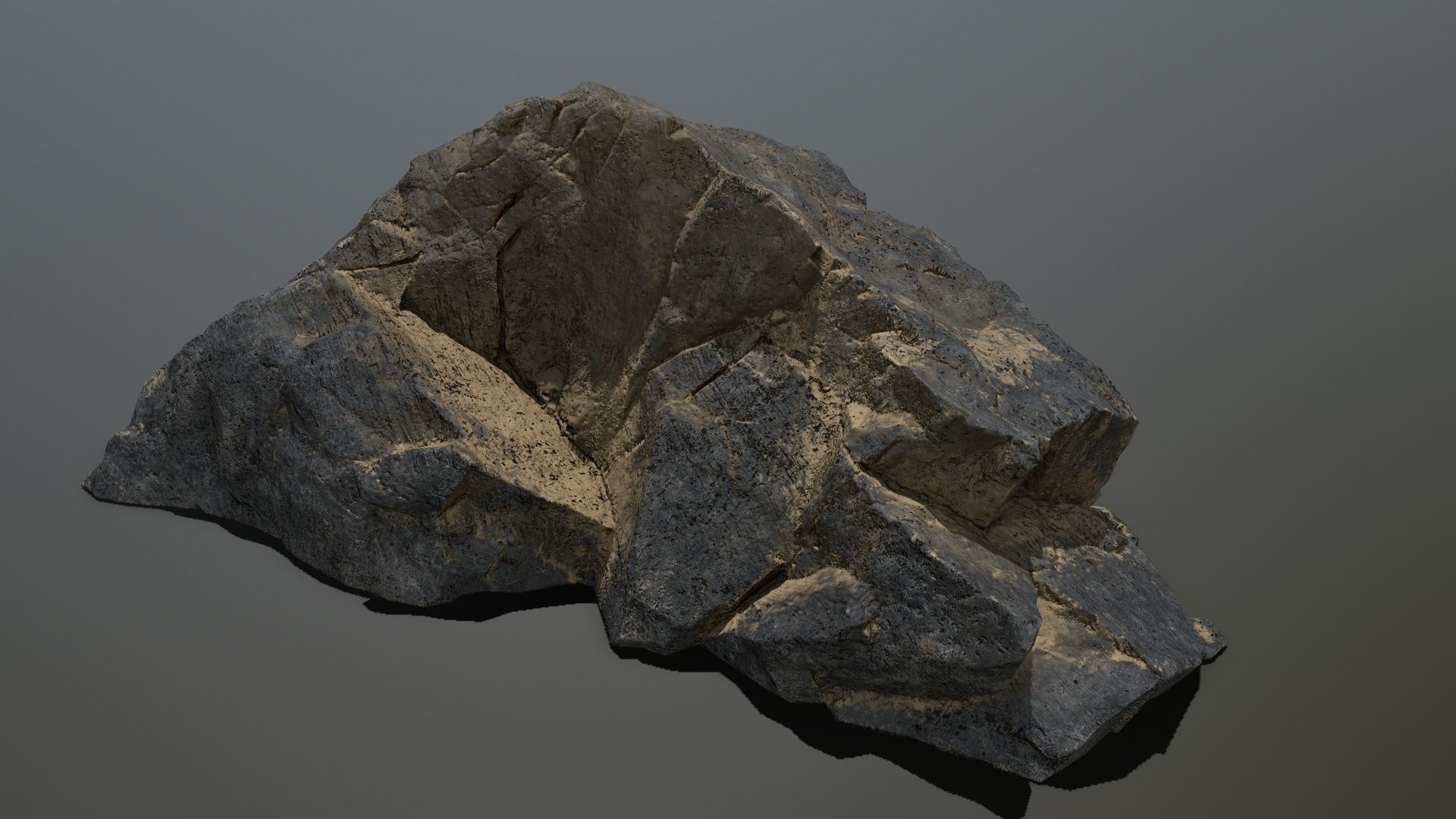 sea rocks Low-poly 3D model_4
