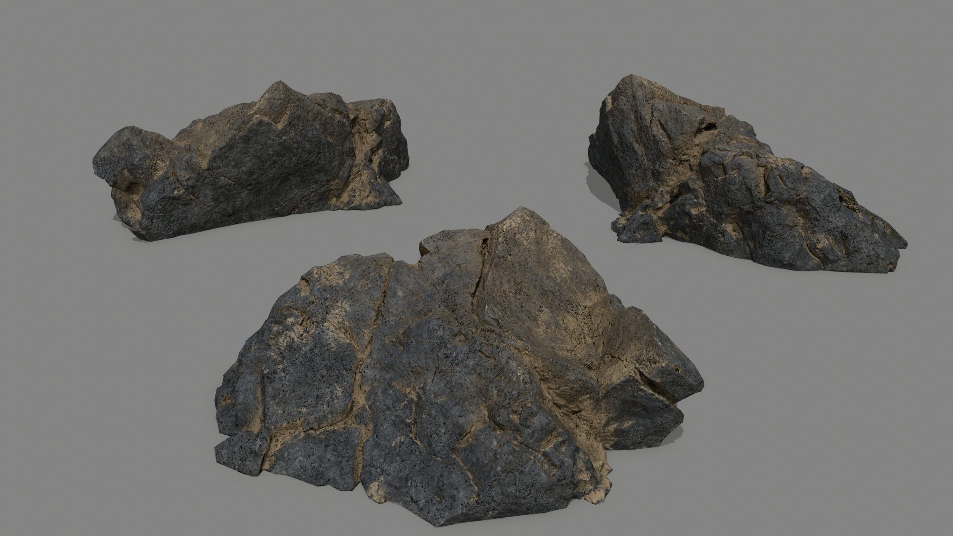 sea rocks Low-poly 3D model_20