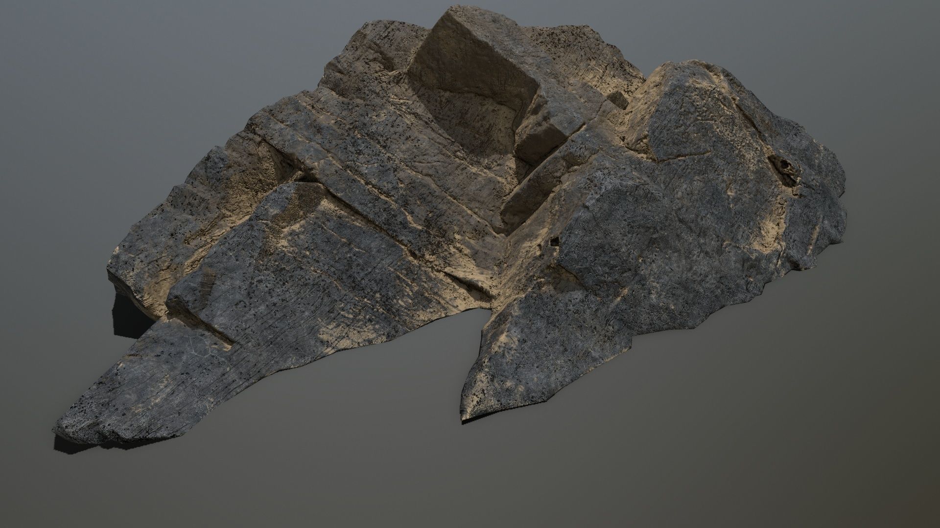 sea rocks Low-poly 3D model_2