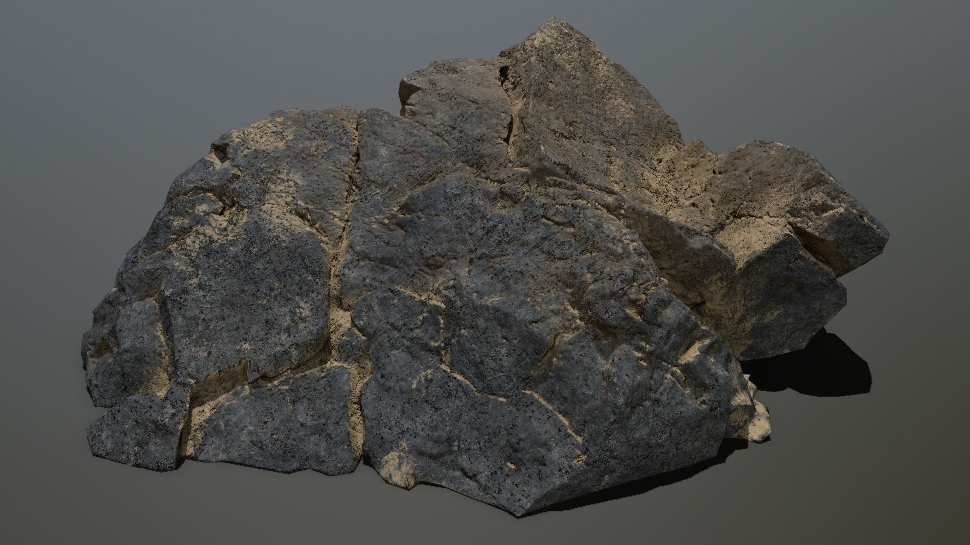 sea rocks Low-poly 3D model_9