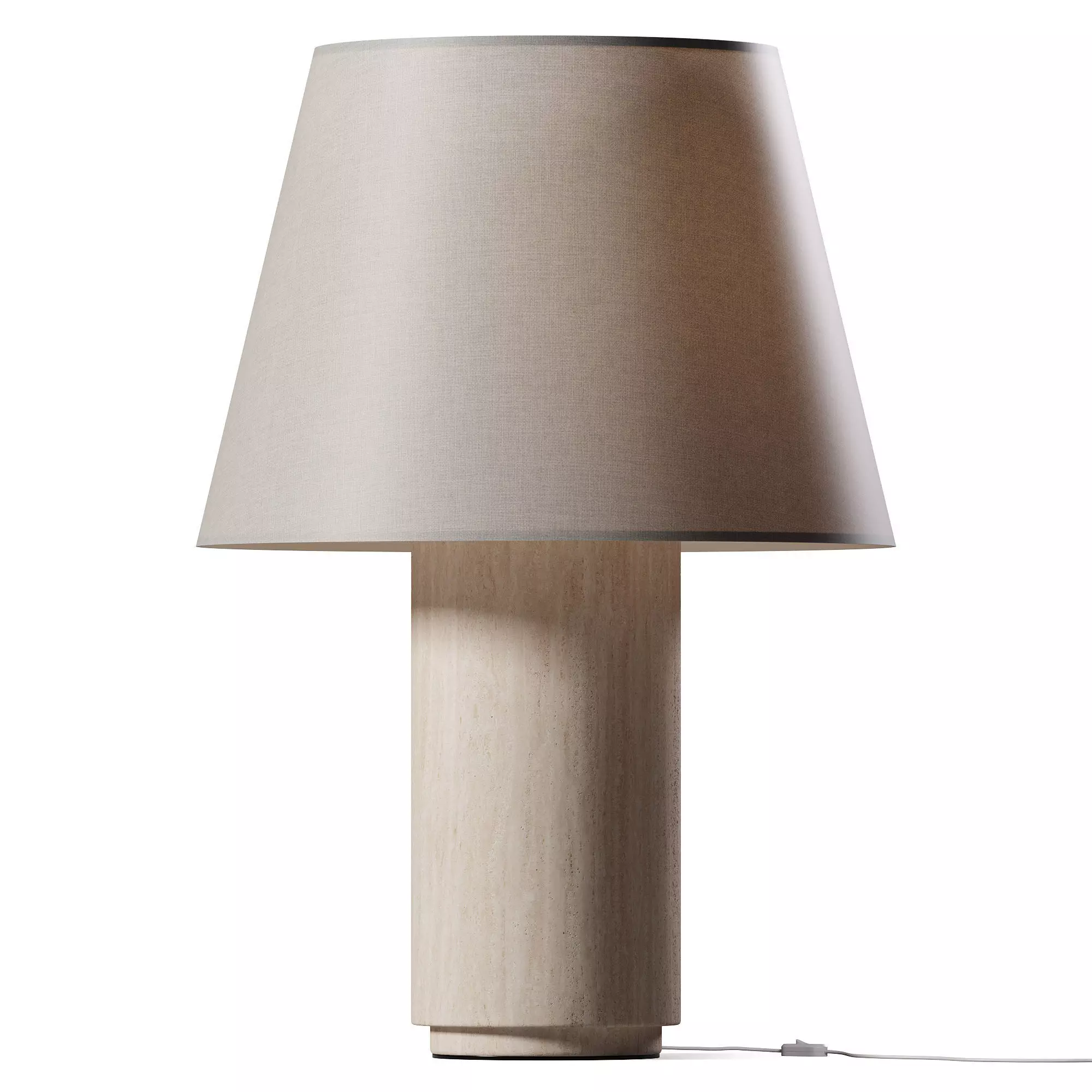 Colin King Travertine Table Lamp 3D model_0