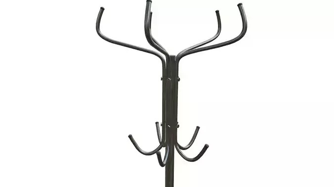 Coat rack standing low poly 3d model