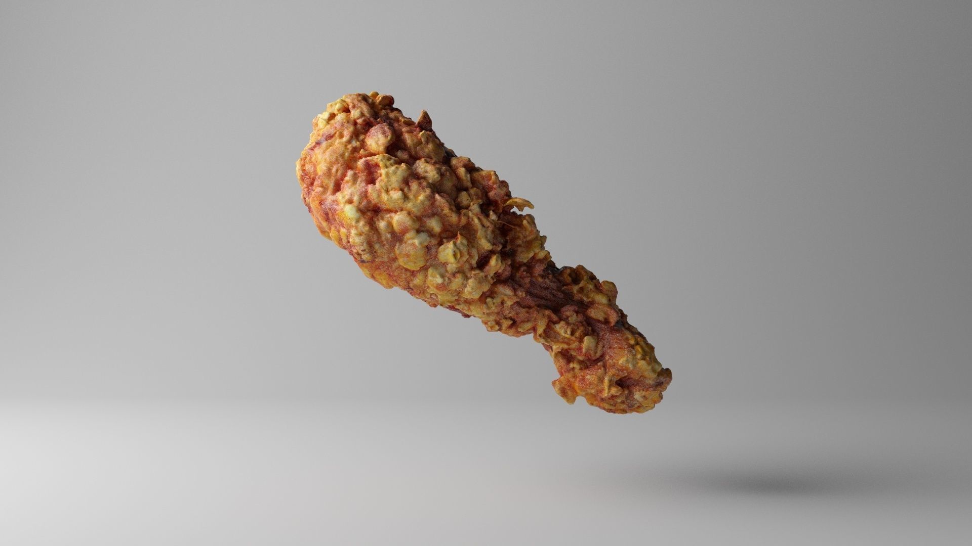 CHICKEN FRIED Low-poly 3D model_1