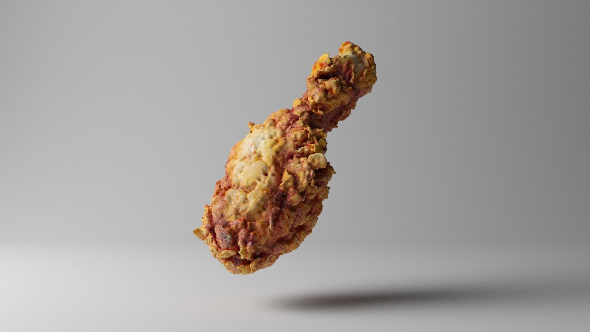 CHICKEN FRIED Low-poly 3D model_2