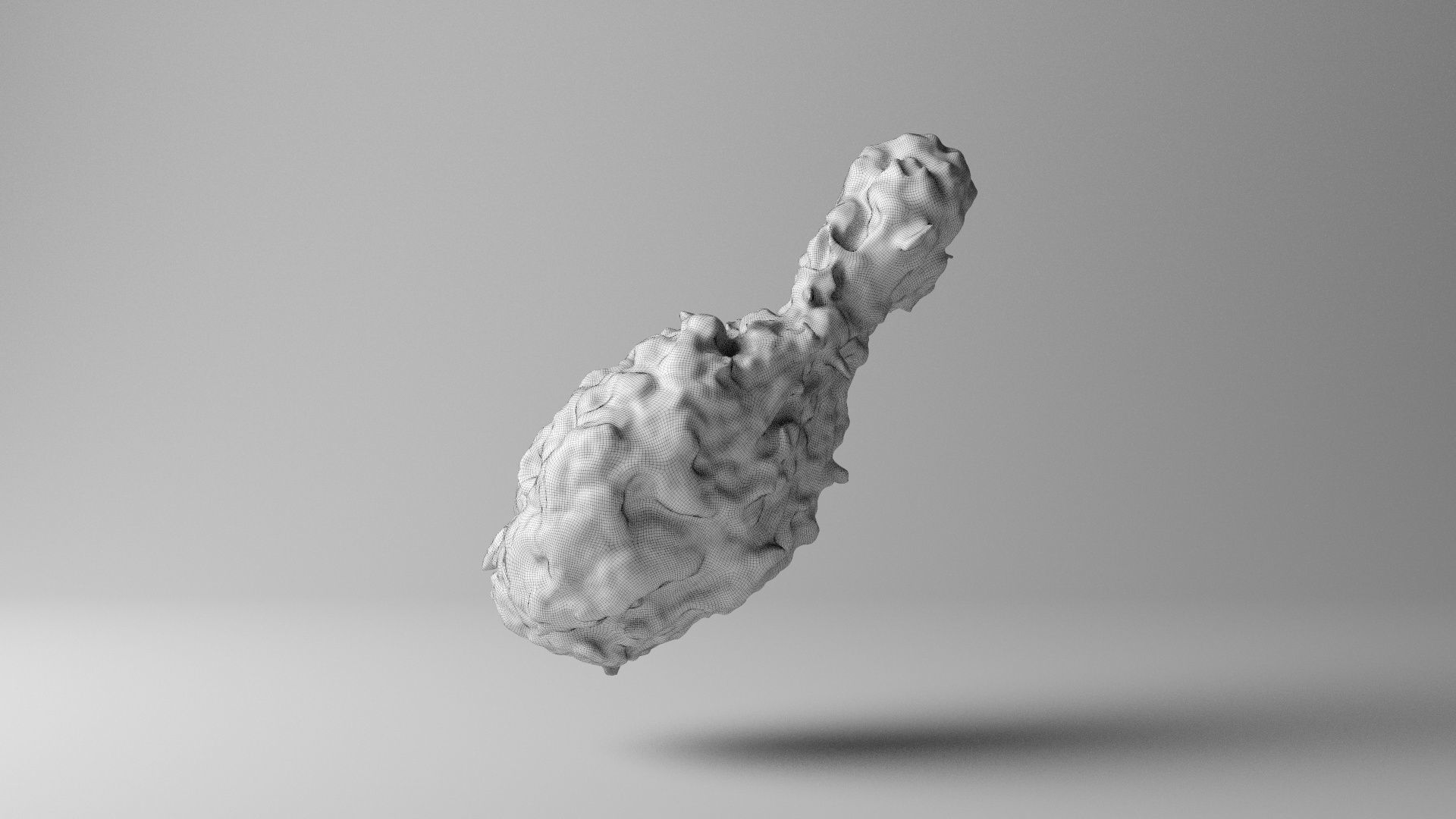 CHICKEN FRIED Low-poly 3D model_3