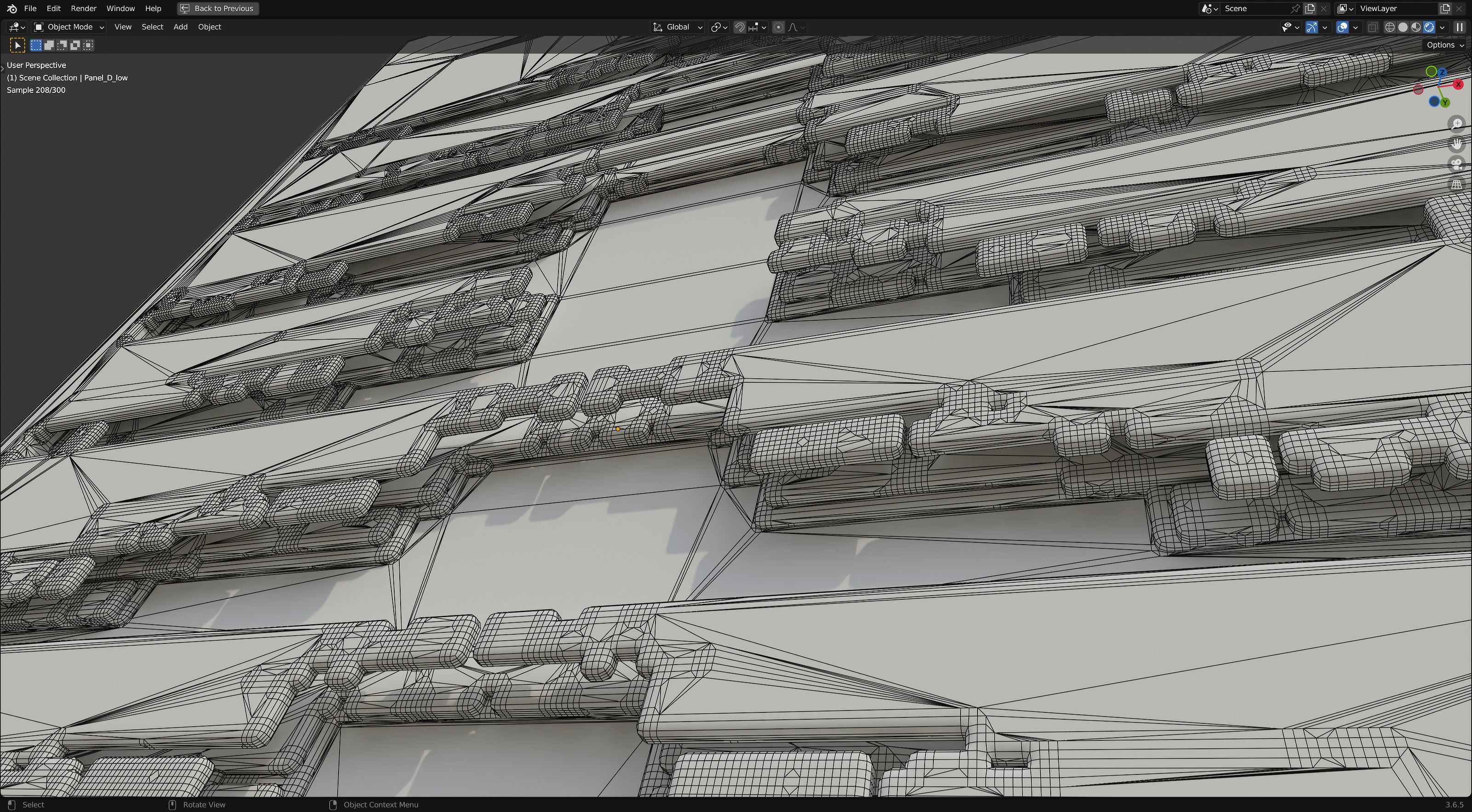 Futuristic Walls and Panels 3D model_13