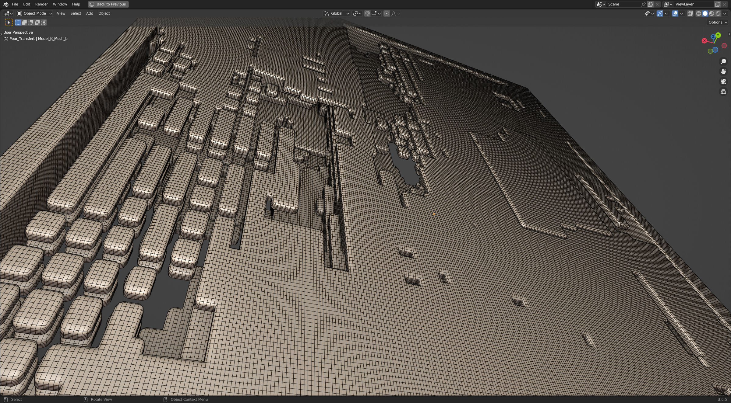 Futuristic Walls and Panels 3D model_7