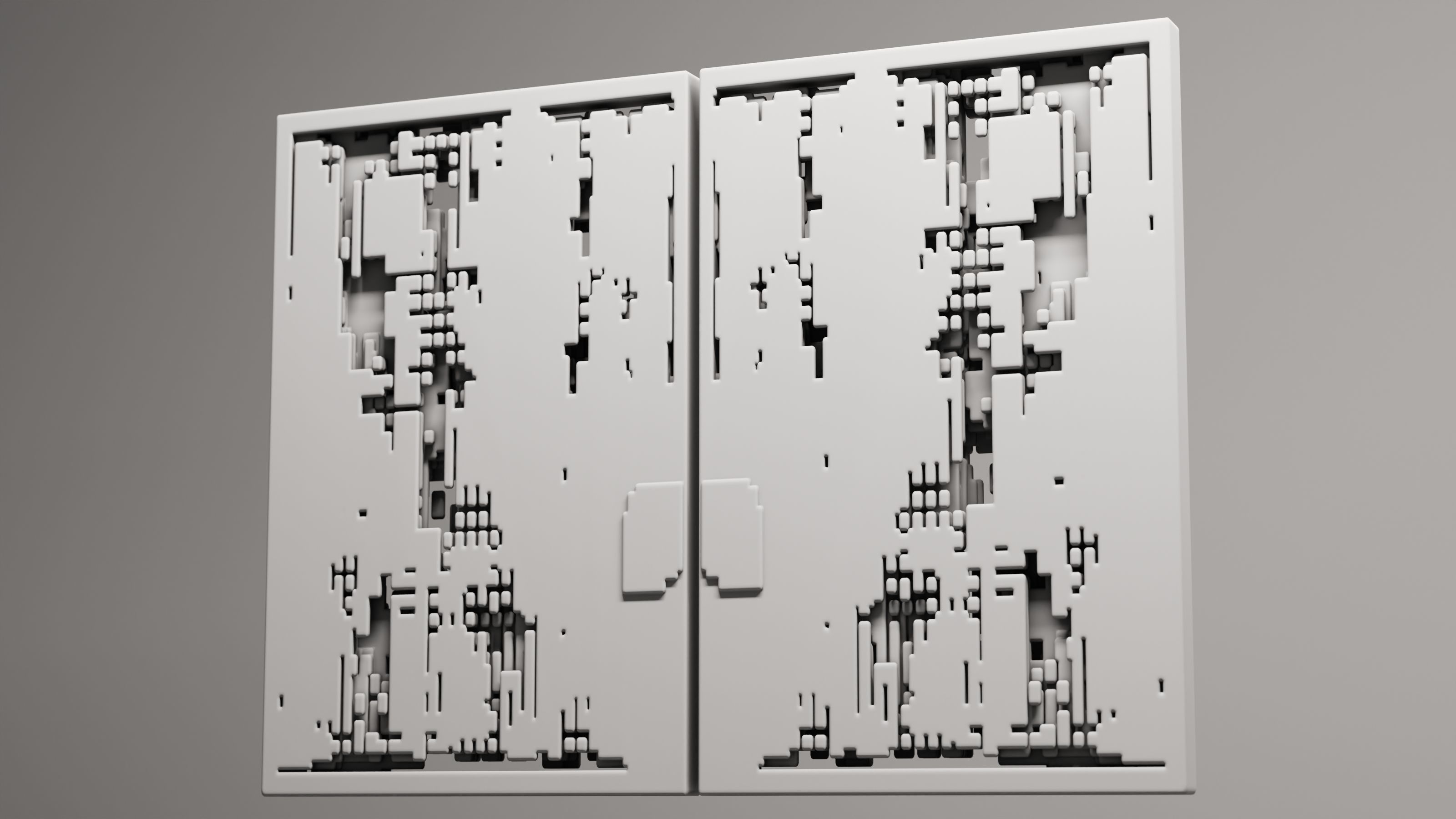 Futuristic Walls and Panels 3D model_3