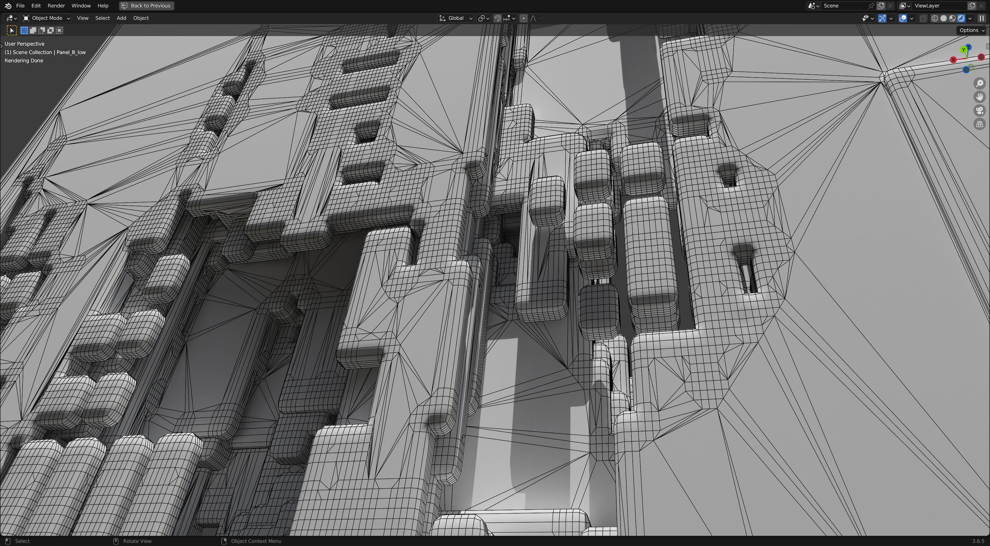 Futuristic Walls and Panels 3D model_18