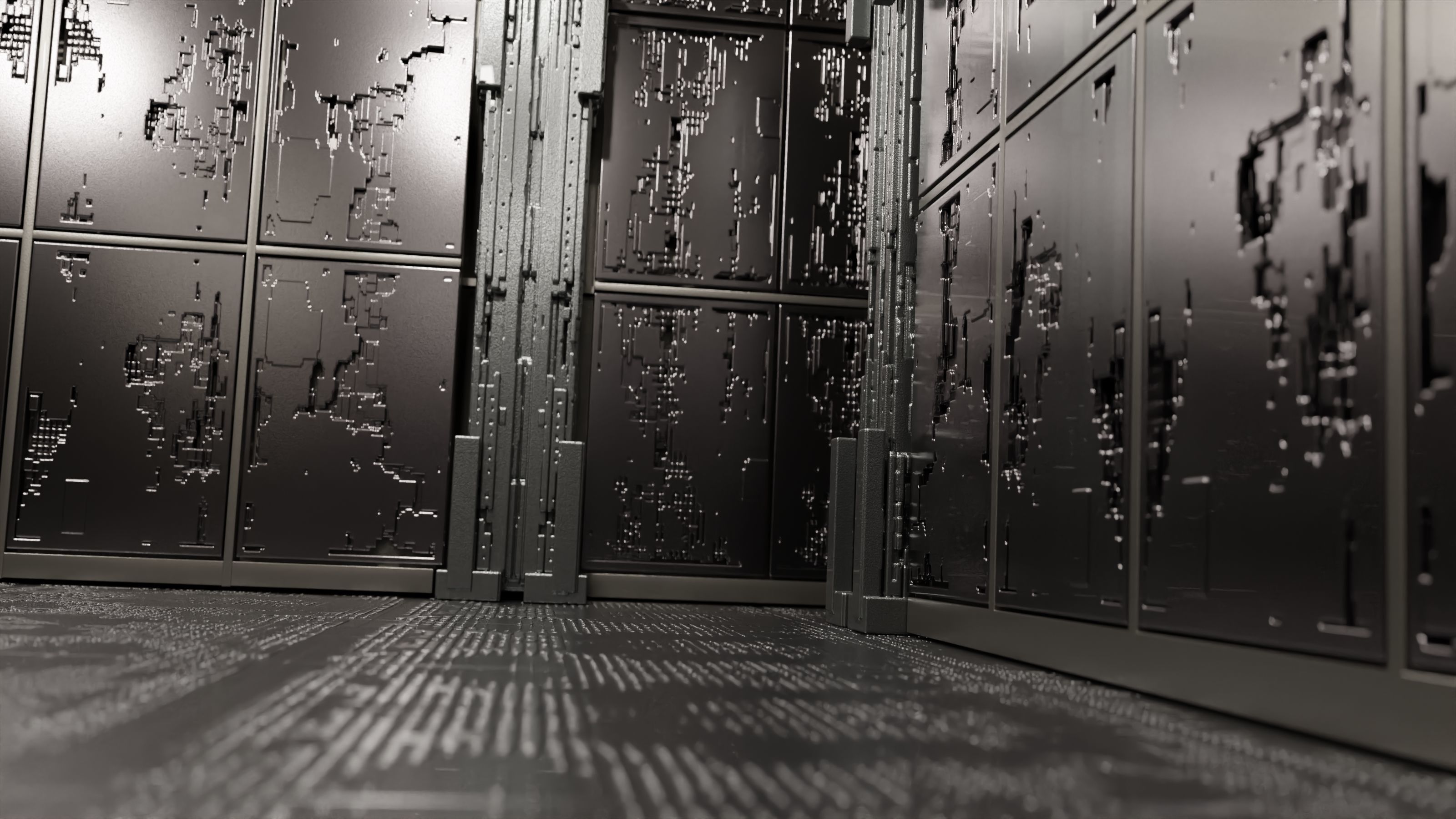 Futuristic Walls and Panels 3D model_4