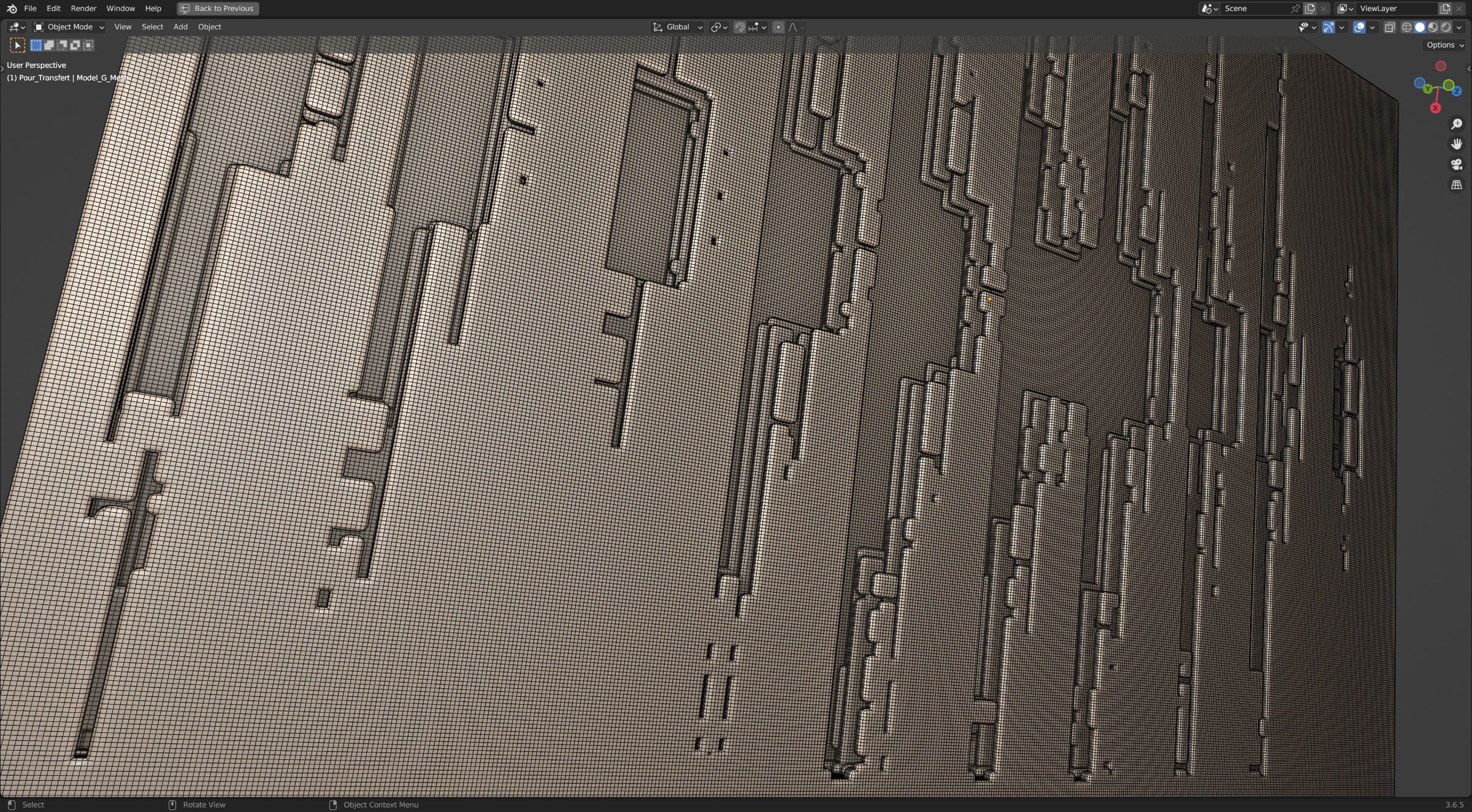 Futuristic Walls and Panels 3D model_8