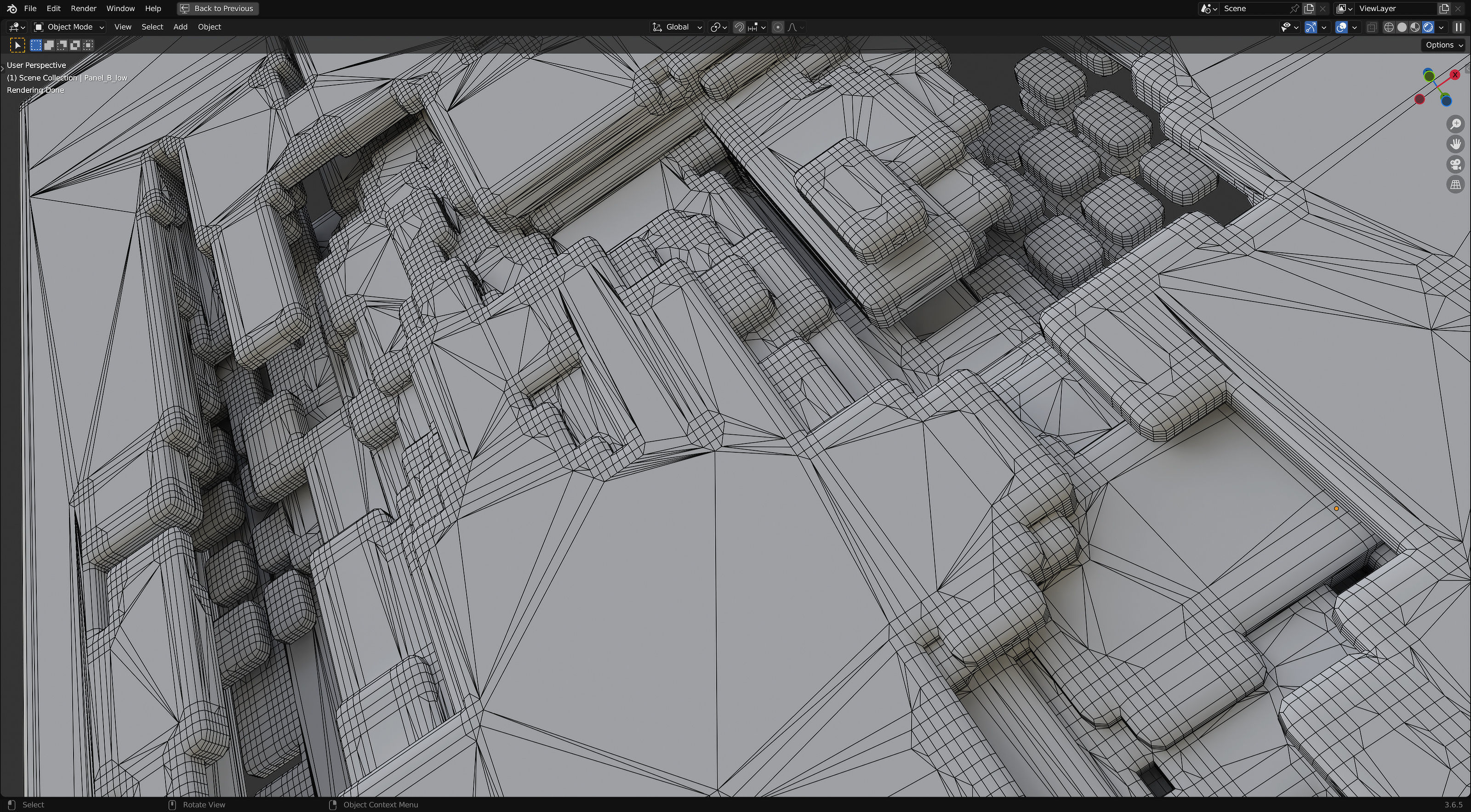 Futuristic Walls and Panels 3D model_16