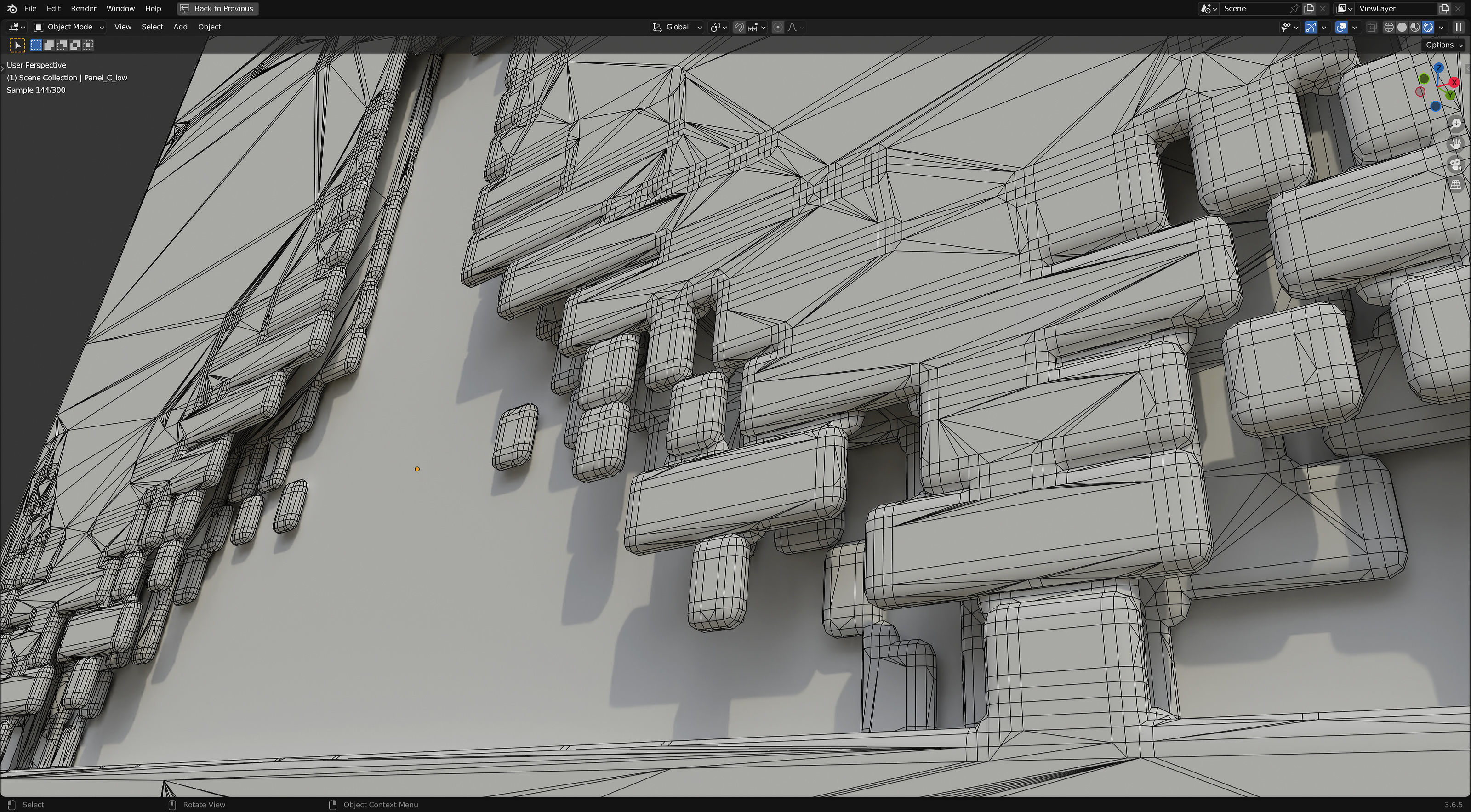 Futuristic Walls and Panels 3D model_14