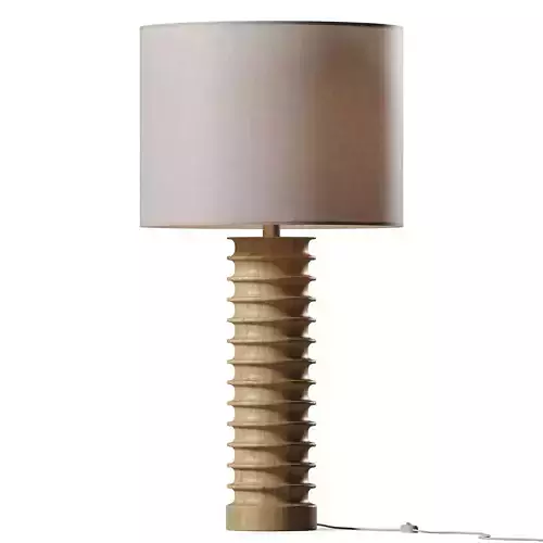 Andromeda Wood Spiral Table Lamp 3D model