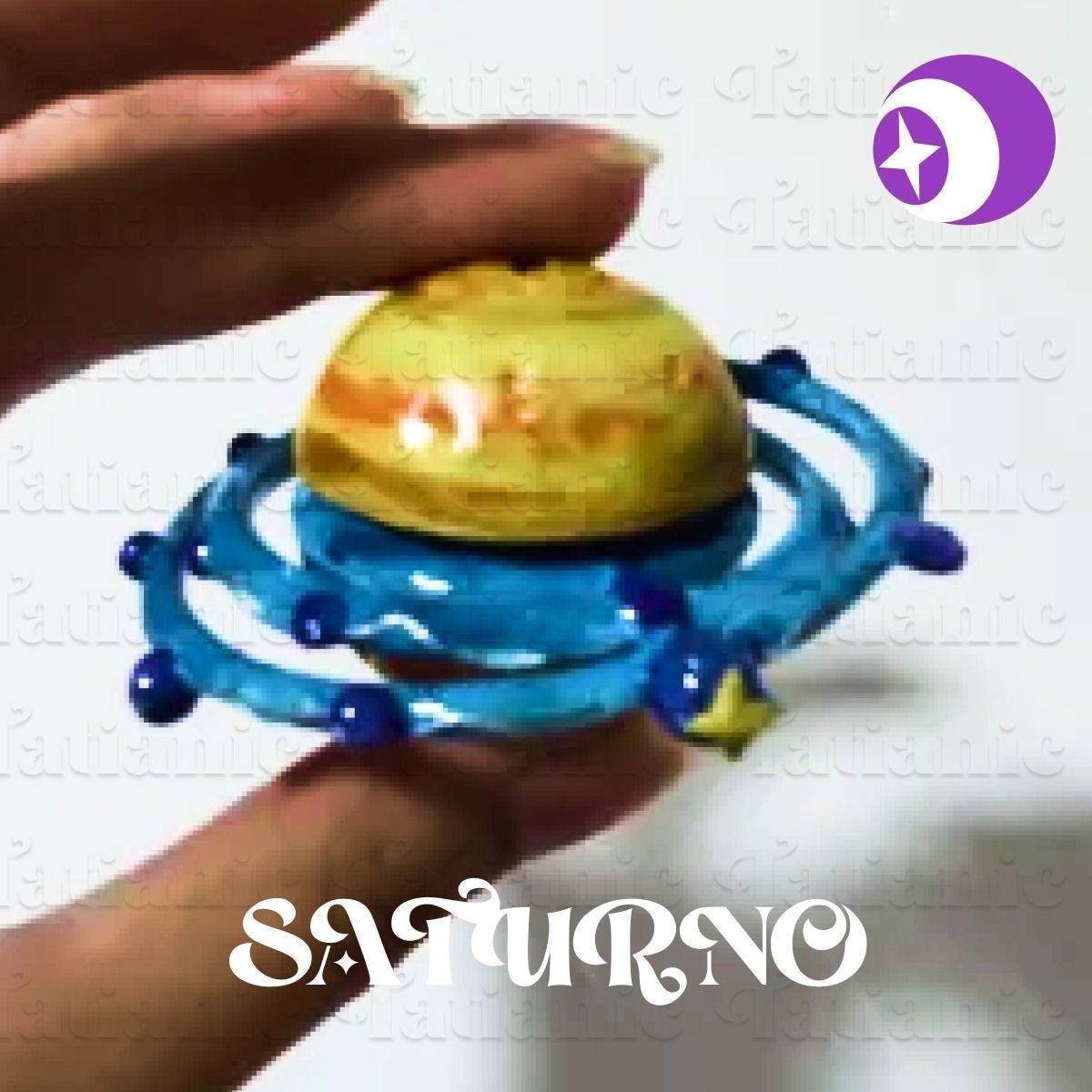 Saturno Giratorio - En el espacio 3D print model_4
