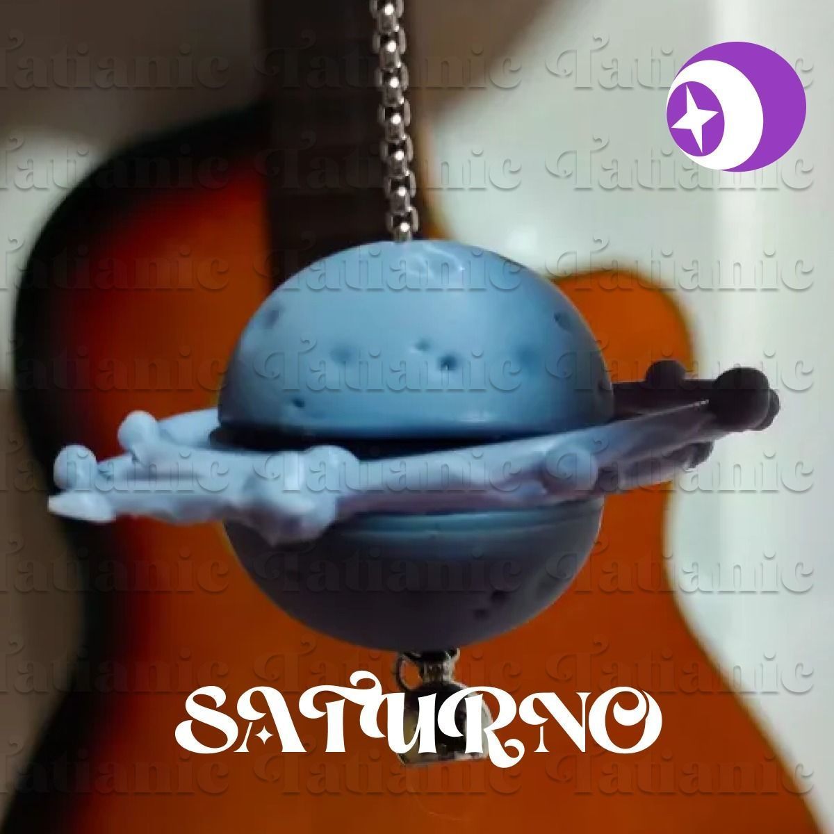 Saturno Giratorio - En el espacio 3D print model_12