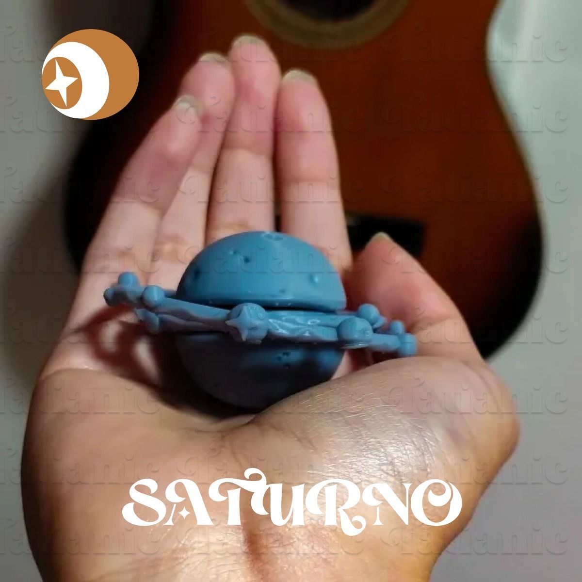 Saturno Giratorio - En el espacio 3D print model_10