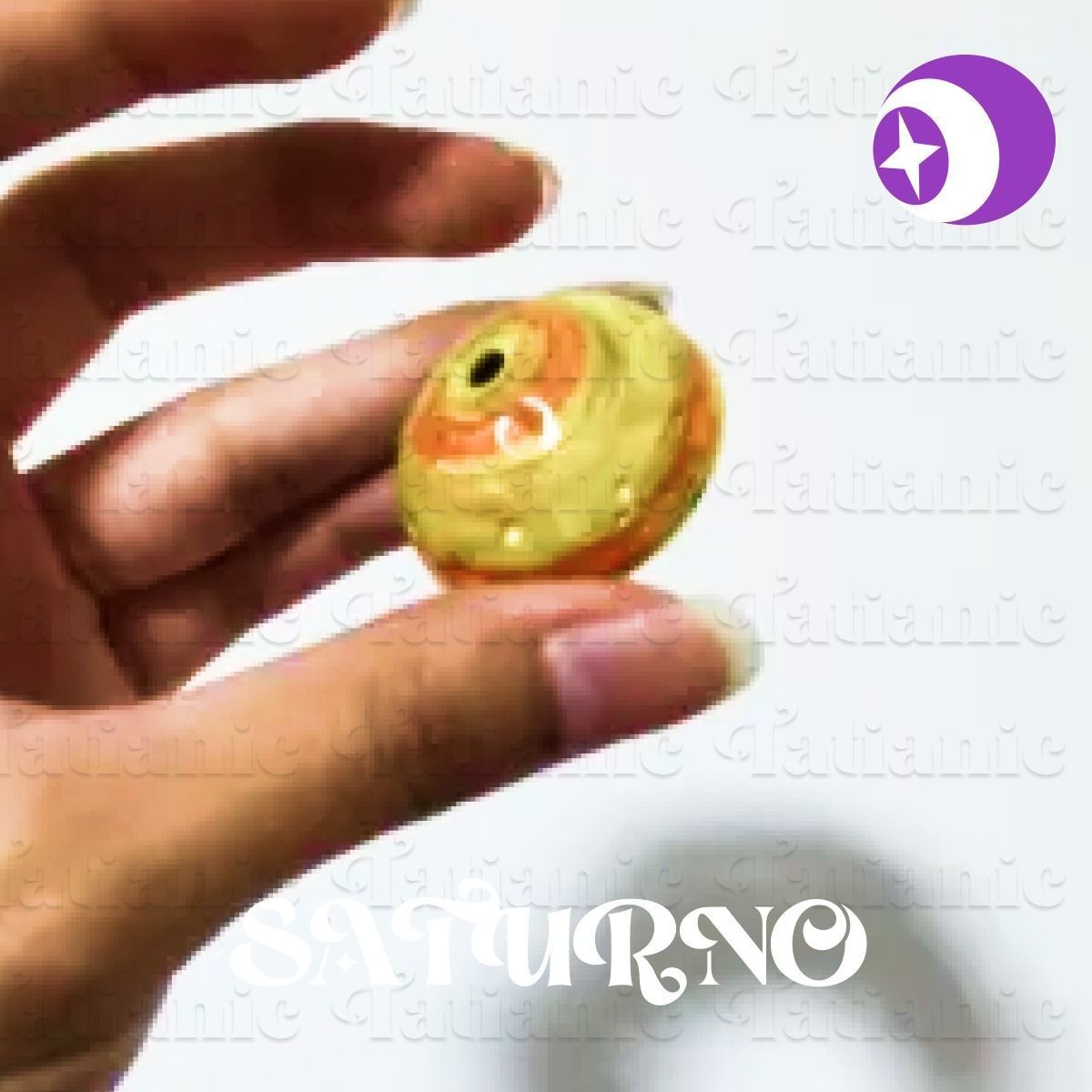 Saturno Giratorio - En el espacio 3D print model_5