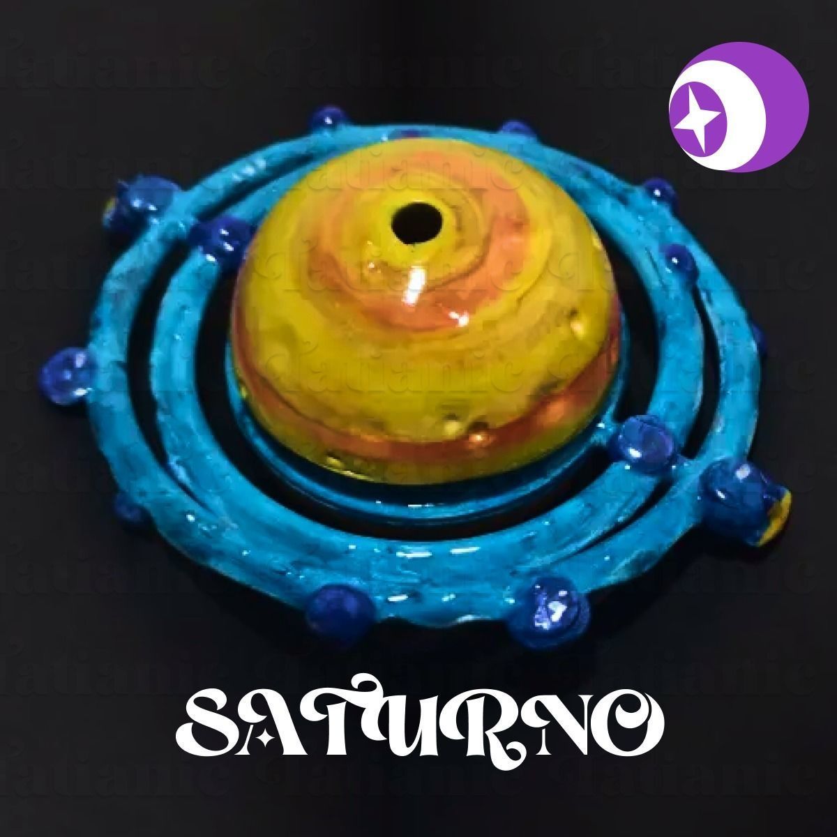 Saturno Giratorio - En el espacio 3D print model_1