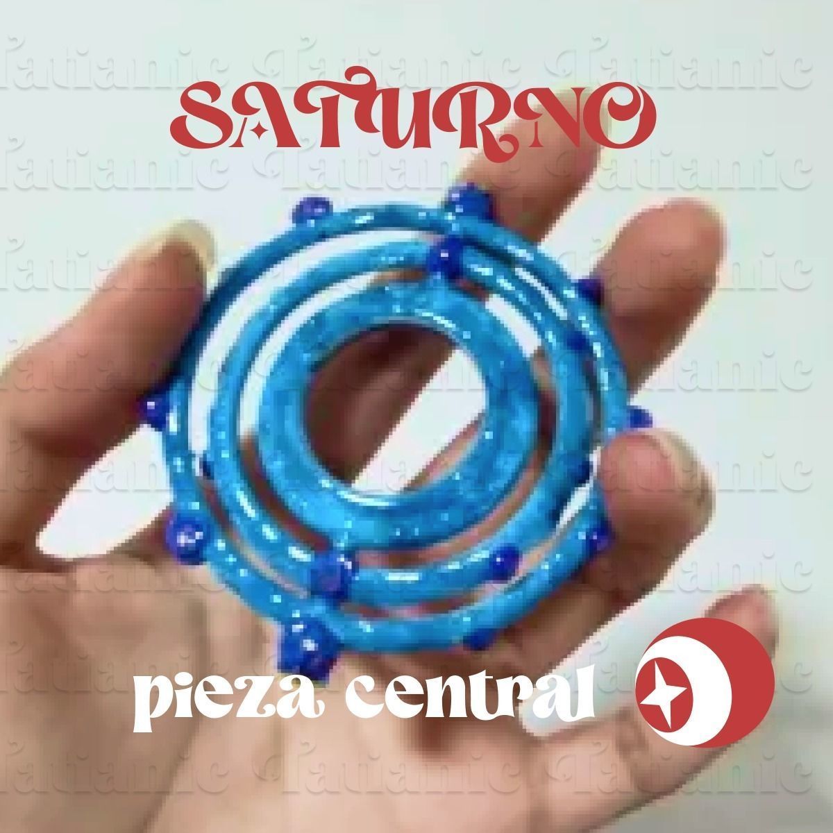 Saturno Giratorio - En el espacio 3D print model_6