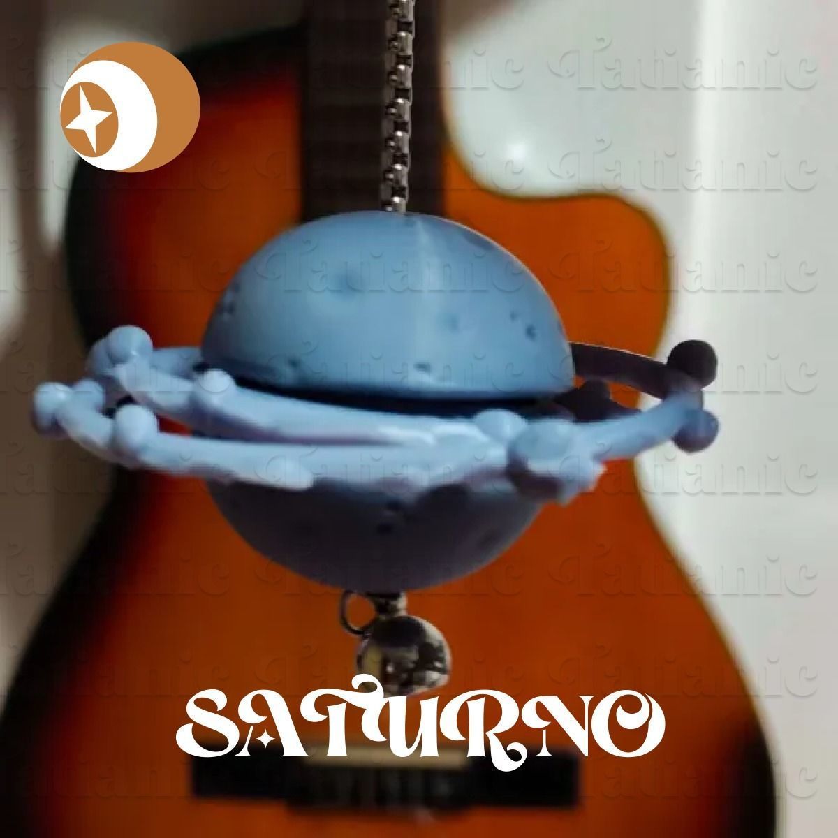 Saturno Giratorio - En el espacio 3D print model_9