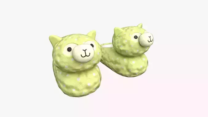 Slippers D04 Yellow Sheep - Costume Character Design