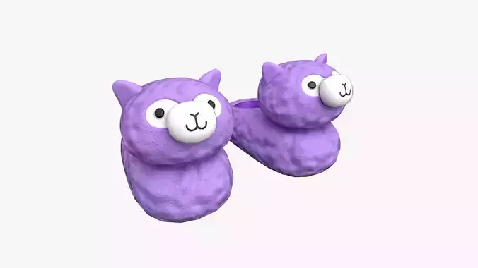 Slippers D05 Purple Sheep - Costume Character Design