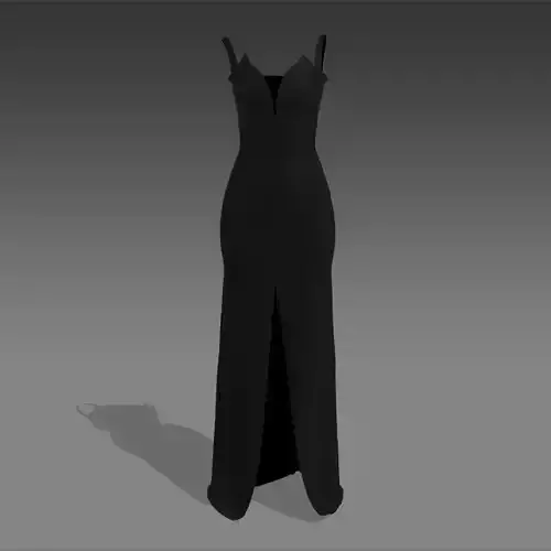 Dress water way heart shape deep neckline strap detail