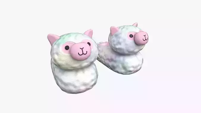 Slippers D10 Colored Sheep - Costume Character Design