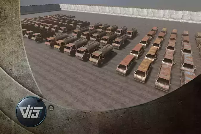 Damaged Old Vehicles - PBR