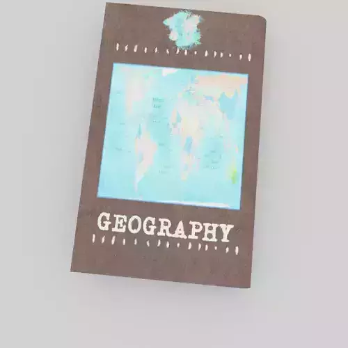 Geography book Low-poly 3D model