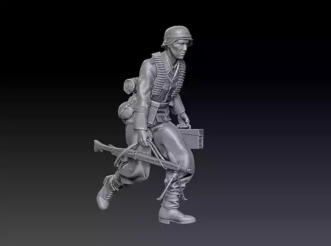 ww2 ger Div Grossdeutschland  MG42 gunner 1-35