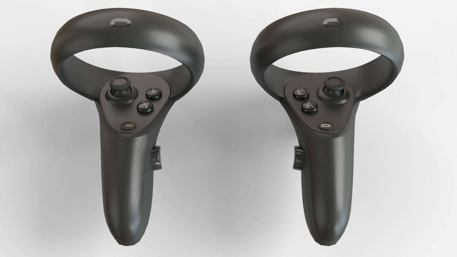 Oculus Quest with Oculus Touch V2 controllers 3D model_12