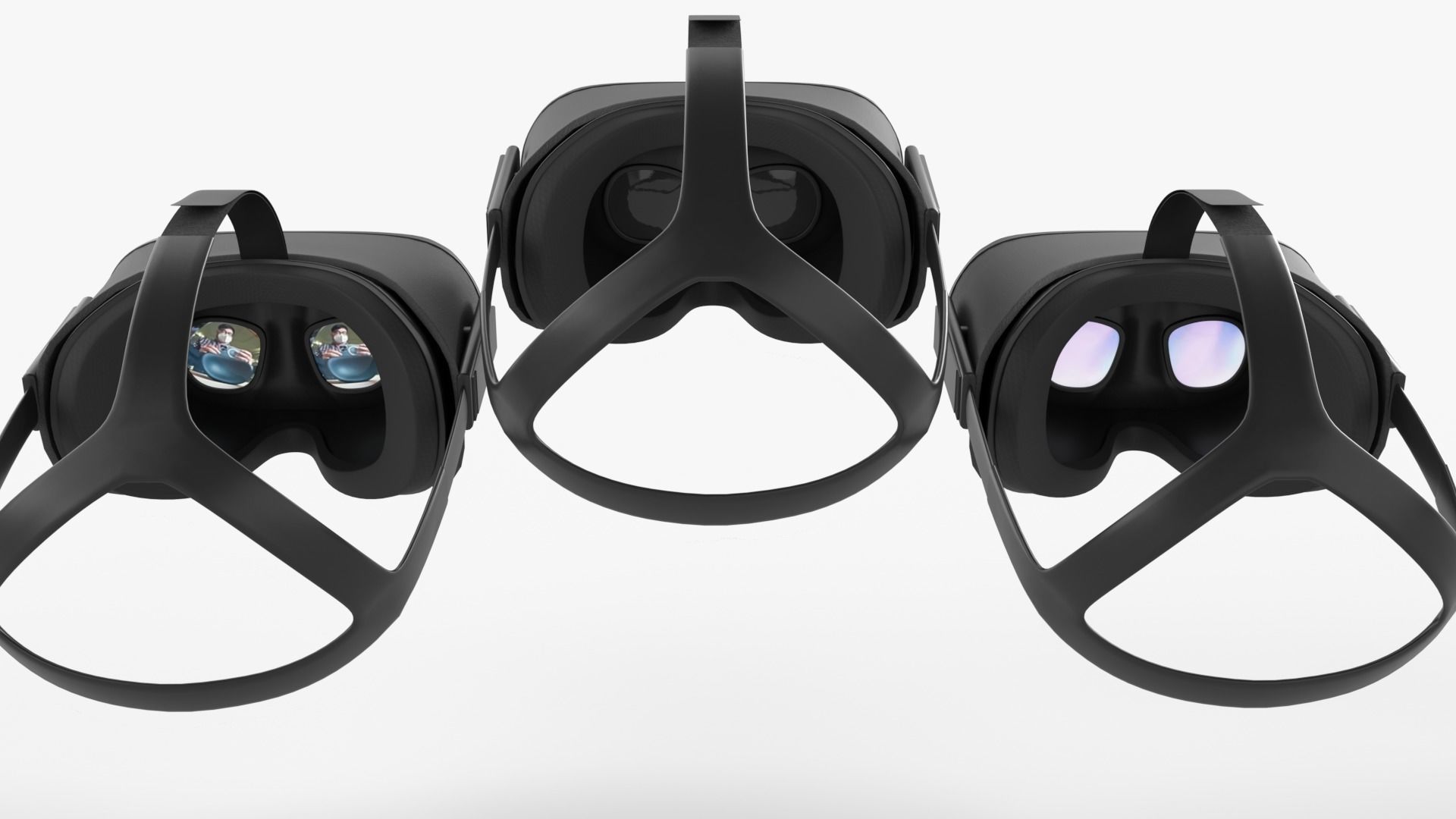 Oculus Quest with Oculus Touch V2 controllers 3D model_11
