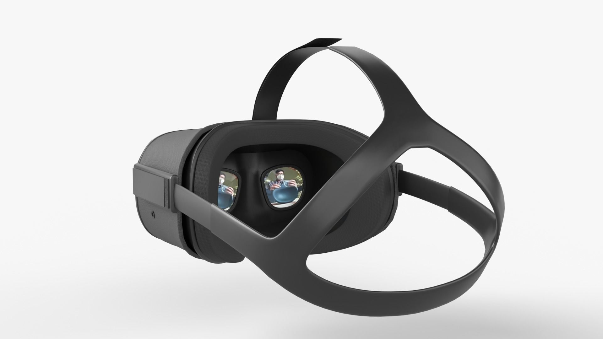 Oculus Quest with Oculus Touch V2 controllers 3D model_7