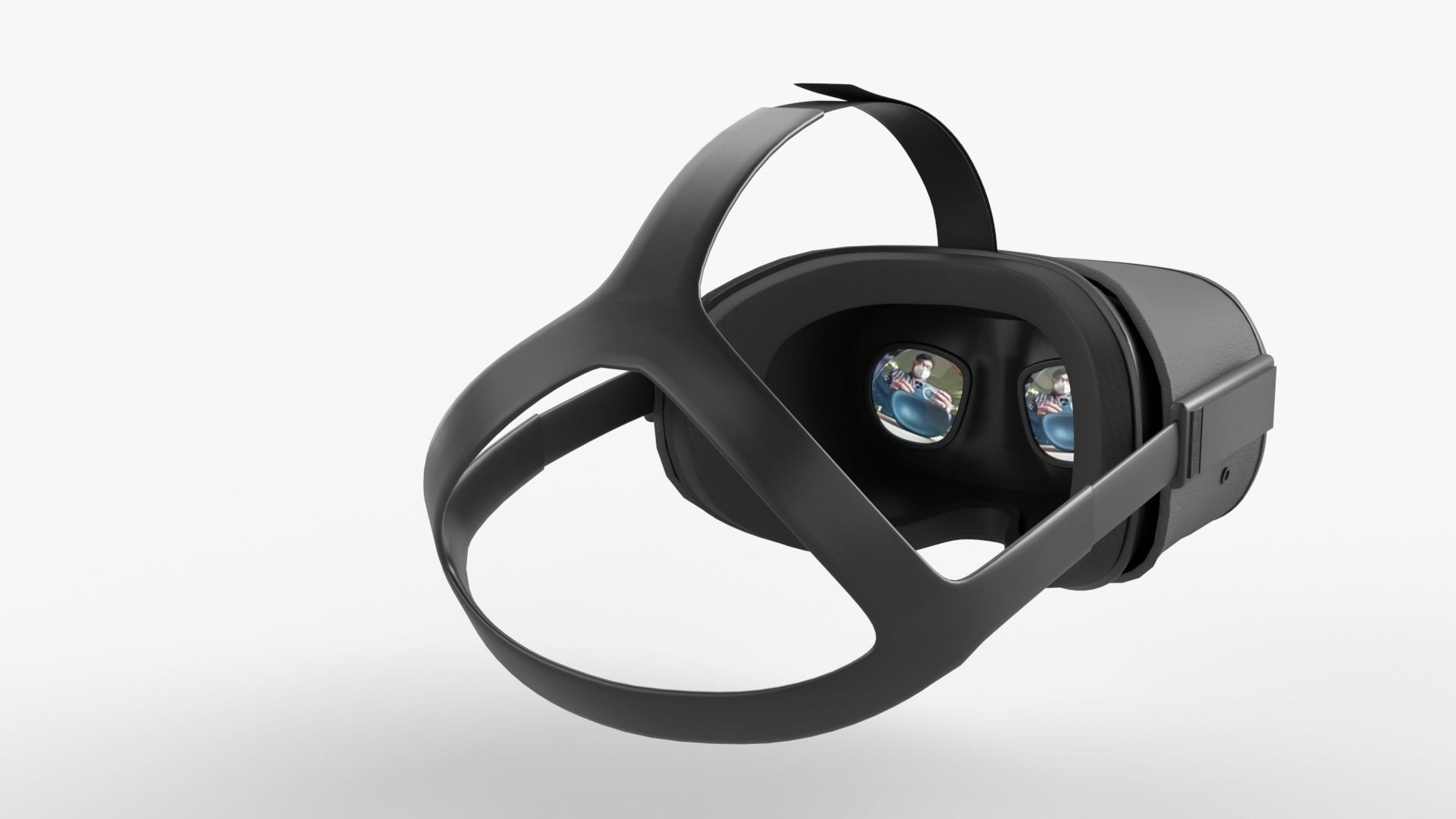 Oculus Quest with Oculus Touch V2 controllers 3D model_9