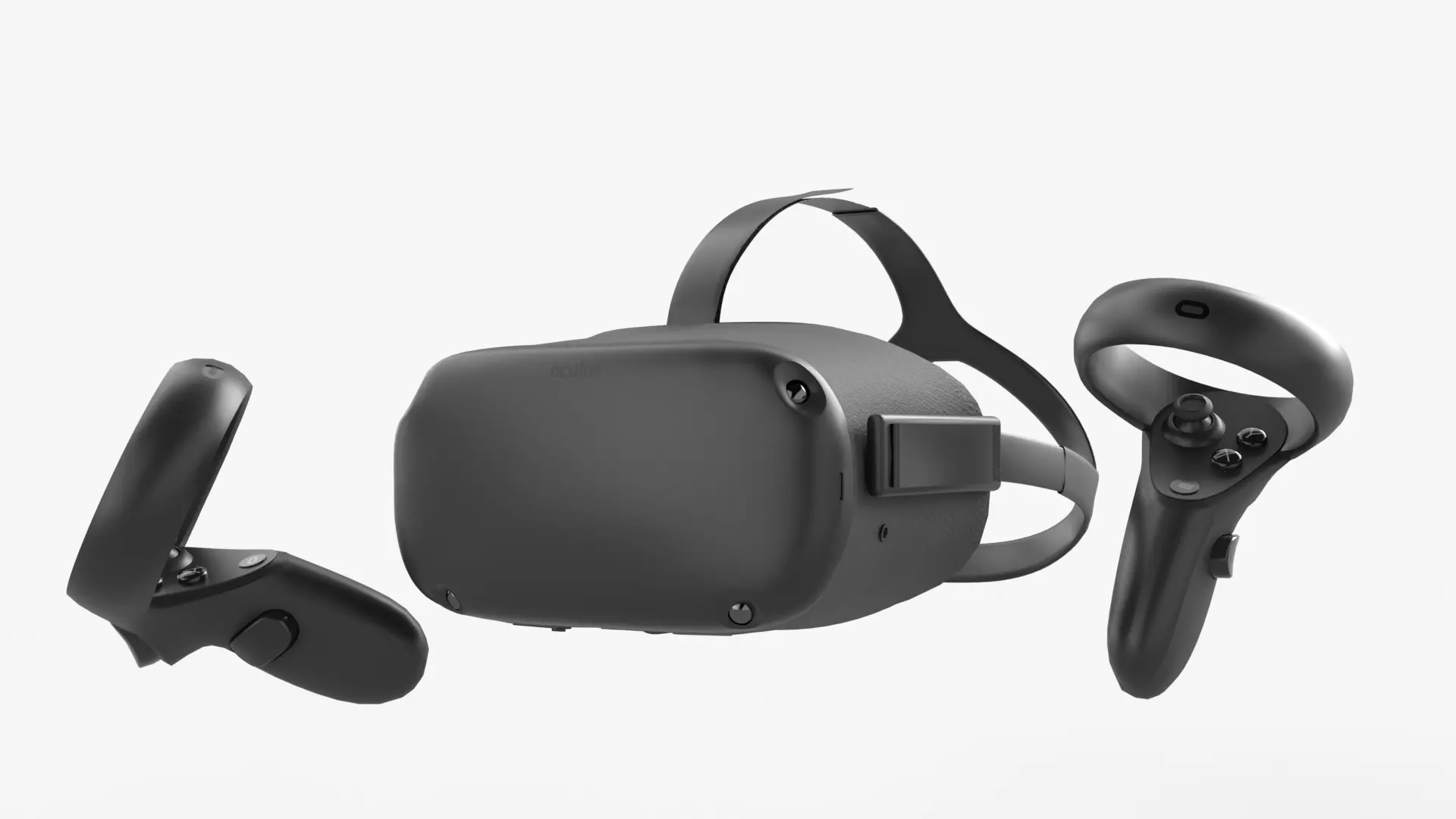 Oculus Quest with Oculus Touch V2 controllers 3D model_0