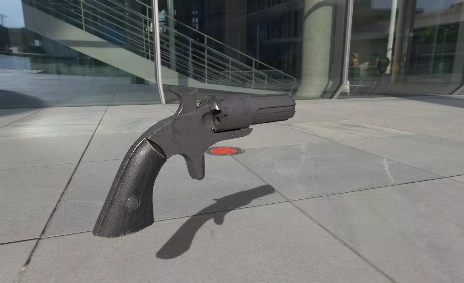 Gun lowpoly game Low-poly 3D model_0