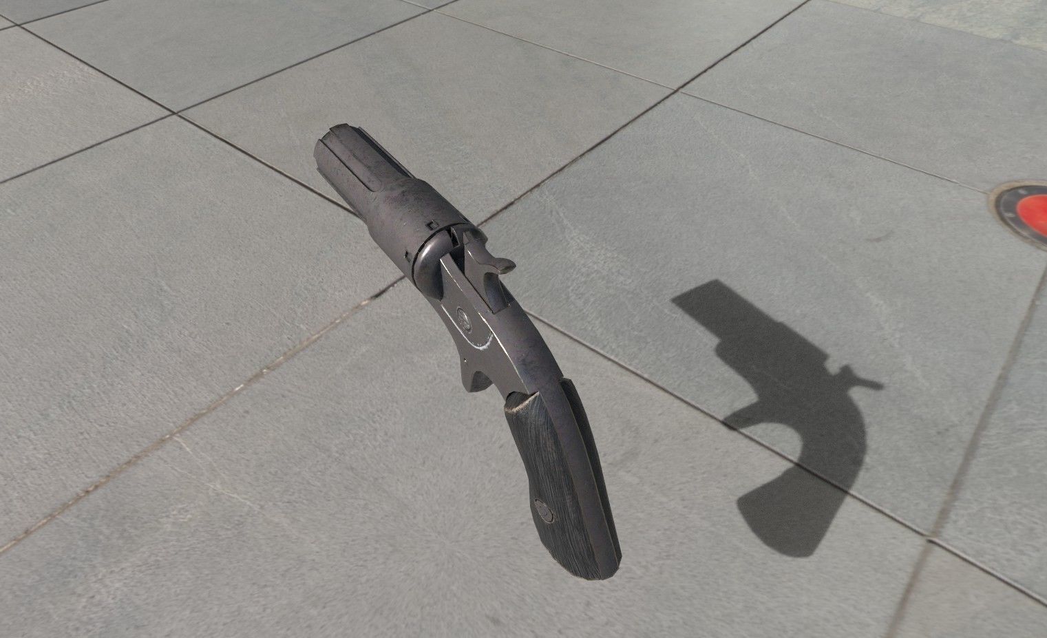 Gun lowpoly game Low-poly 3D model_3