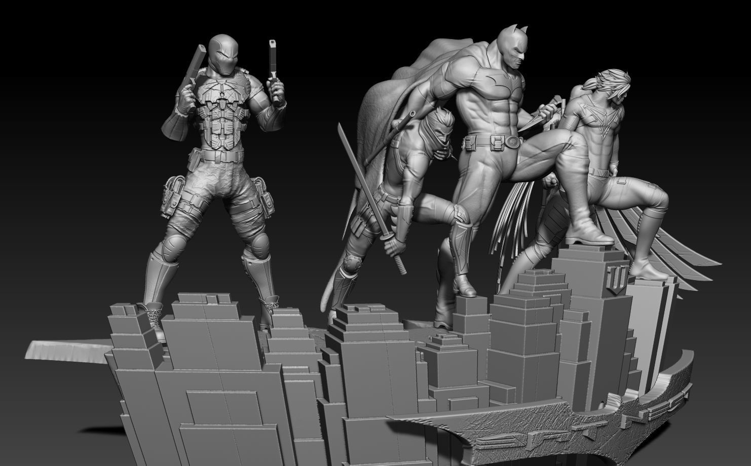 Bat Nest Batman Nightwing Red Hood Red Robin Demian Wayne 3D print model_4