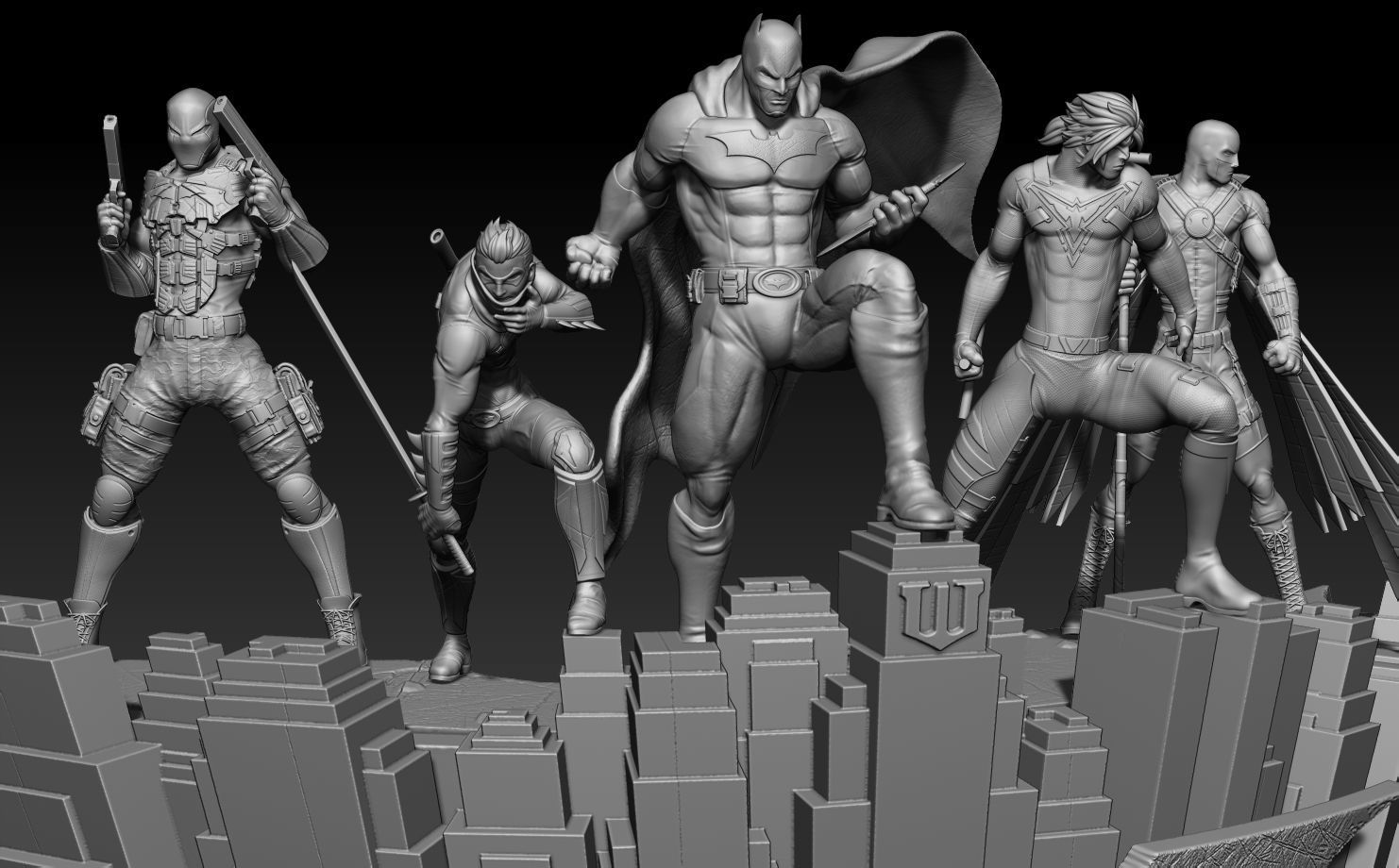 Bat Nest Batman Nightwing Red Hood Red Robin Demian Wayne 3D print model_6