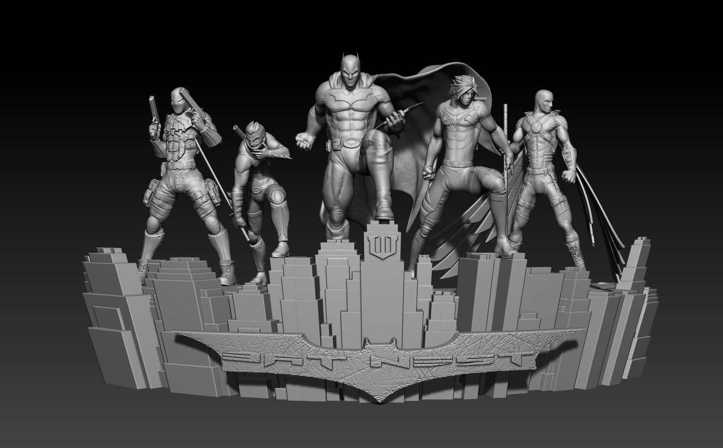 Bat Nest Batman Nightwing Red Hood Red Robin Demian Wayne 3D print model_2
