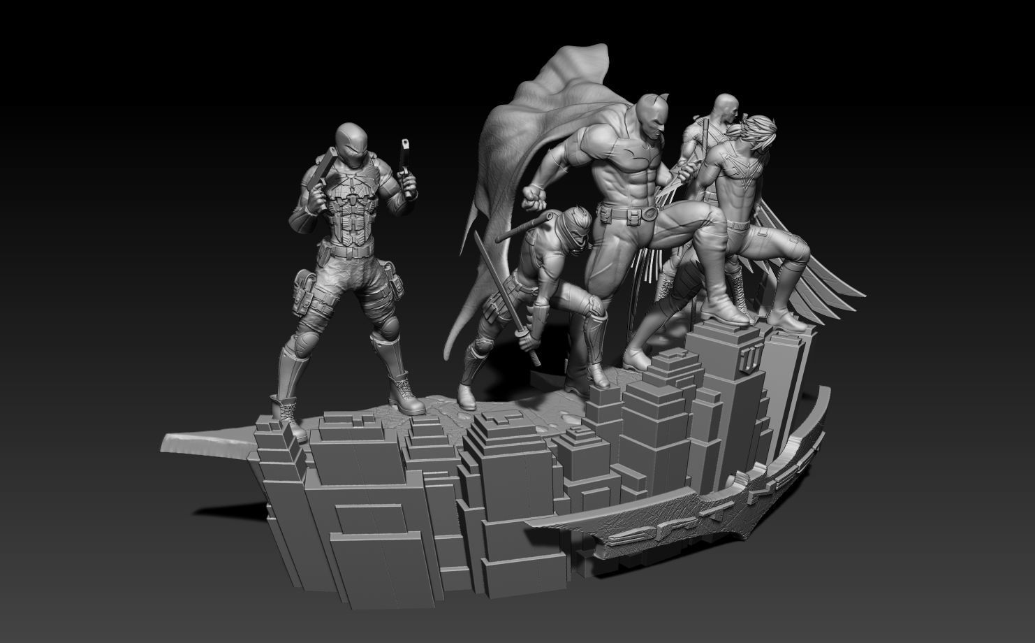 Bat Nest Batman Nightwing Red Hood Red Robin Demian Wayne 3D print model_5